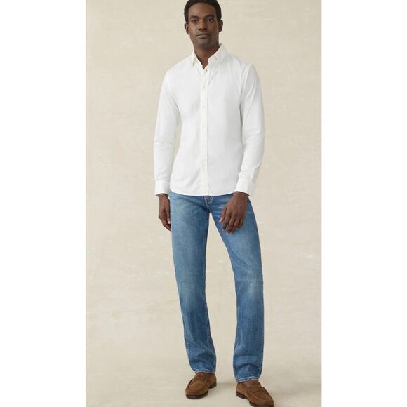 NWOT Men's Faherty $158 White Button Up Shirt, XL - Picture 1 of 8